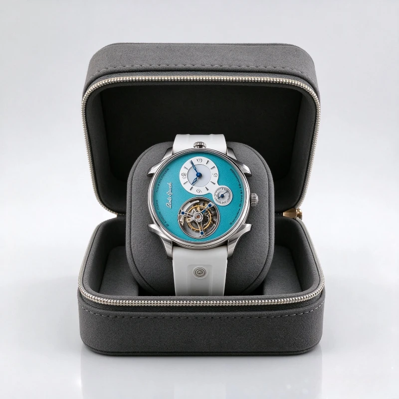 Jichen 008 Limited 99 Cal 8325x Tourbillon Mechanical Men's Casual Watch Customized Flight Suspension