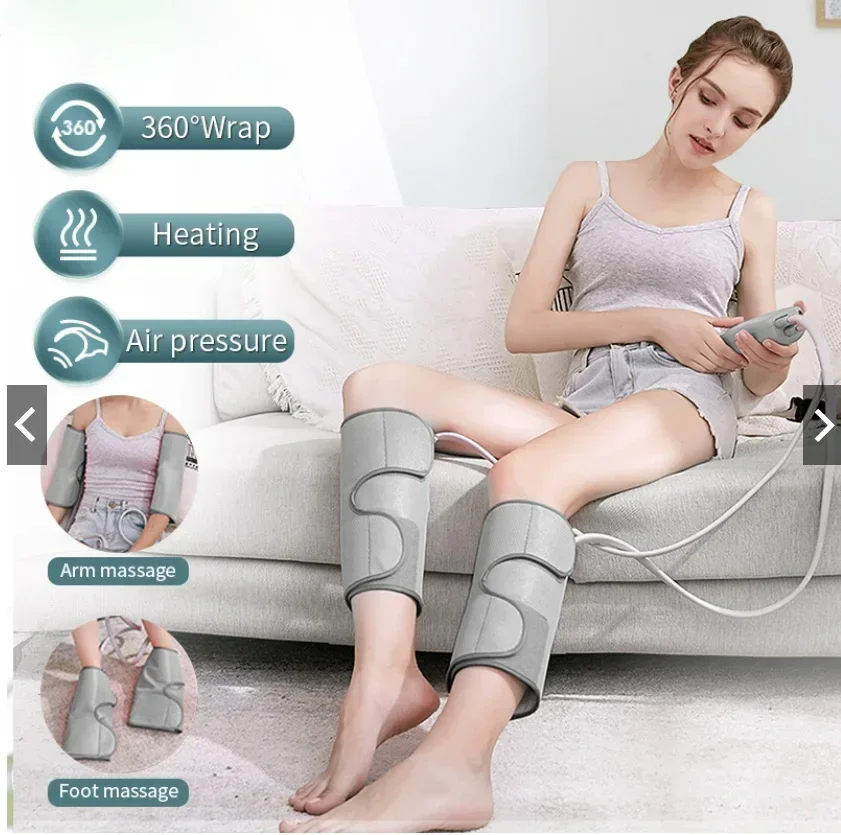 Leg Massager for Circulation, Air Compression Calf Massager with Handheld Controller for Pain Relief Edema,Muscles Relaxation