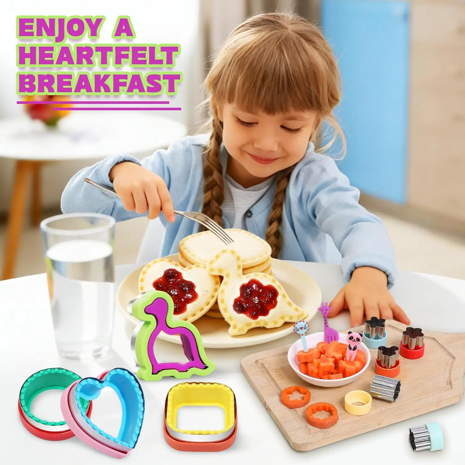 Kids Sandwich Cutter Sealer Bread Fruit Cookie Cutters Cartoon Toast Mold Child Bento Lunch Box DIY Making Accessory
