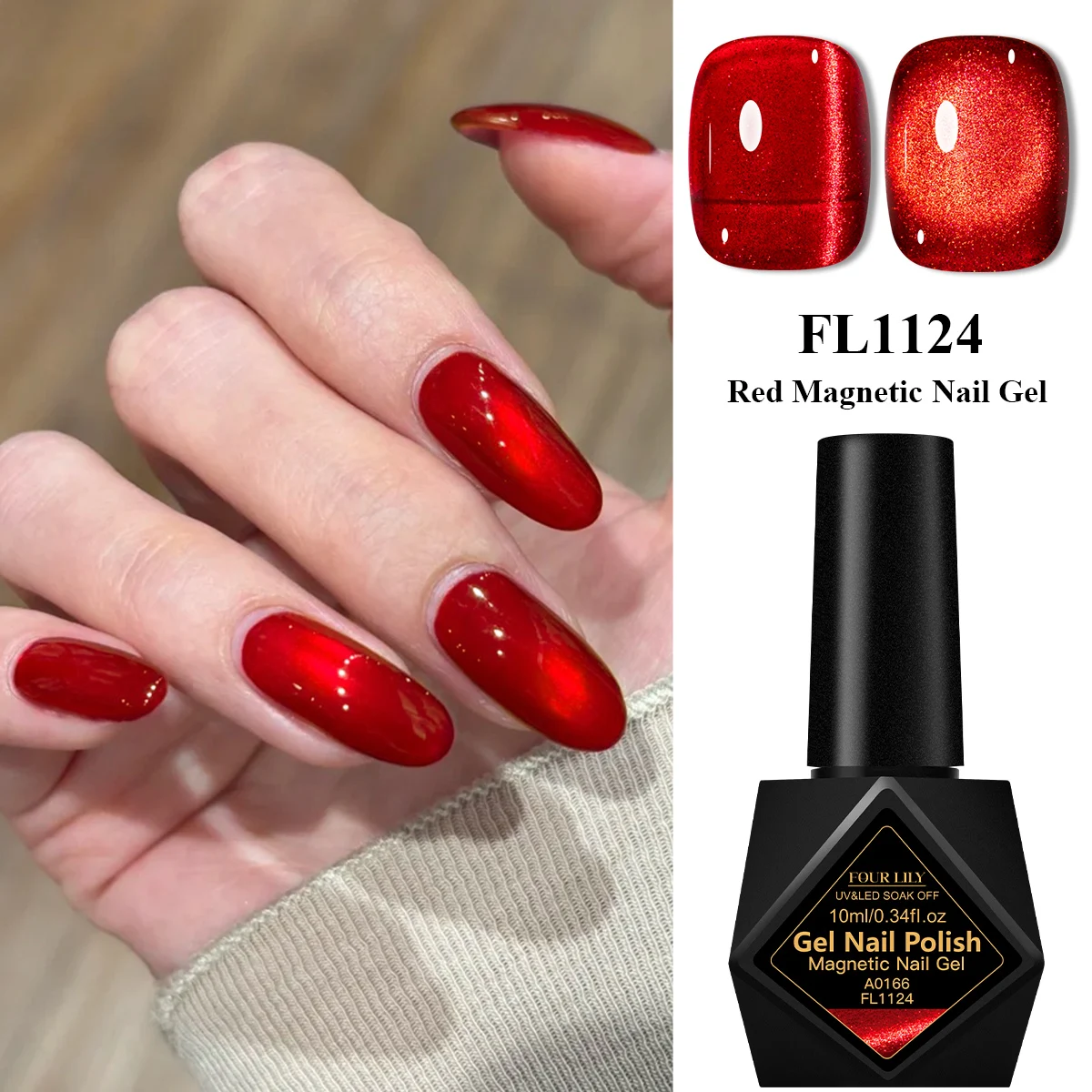 Vernis à ongles gel magnétique - Nail Art Red avis et prix