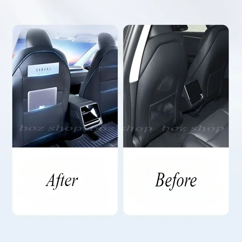 For Tesla Model 3 Highland/Y Car Multi-Function Seat Anti-kick Pad Rear Modified Protective Pad Car Interior Refit Accessories