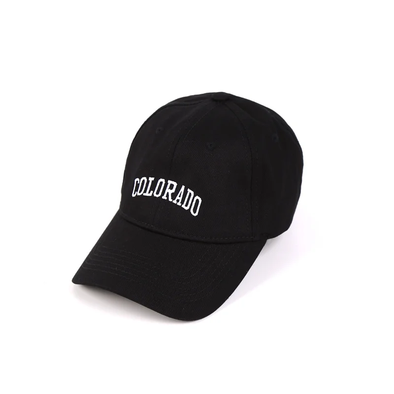 Sombrero de béisbol con estampado de letras de Colorado para hombre y mujer, gorra deportiva informal versátil, sombrilla, accesorios de viaje al