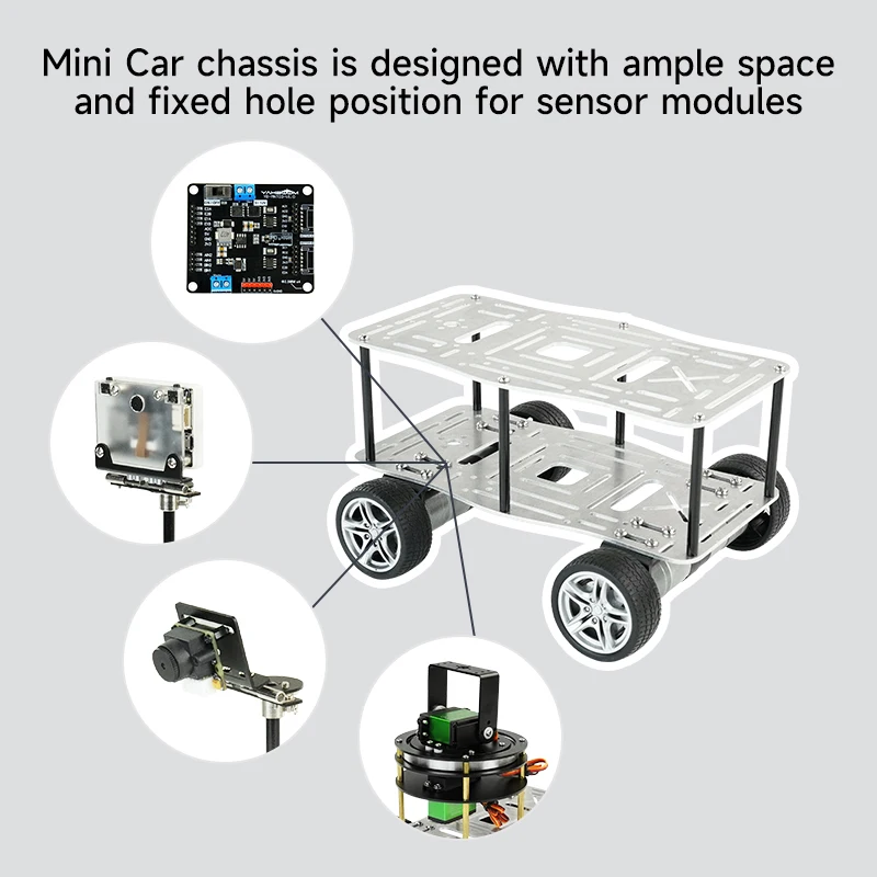 Imagem -02 - Mini 4wd Inteligente Robô do Carro Liga de Alumínio Inferior Board Único Duplo Chassis Peças com 310 dc Motor para Faça Você Mesmo Concorrência Projeto