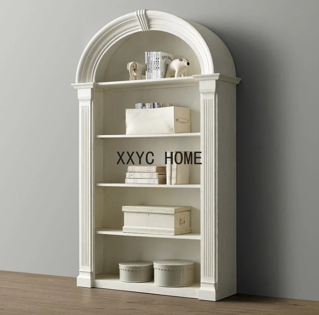 

Stijl Massief Houten Boekenkast Gebogen Boekenplank Eenvoudige Boekenkast Plank Franse Boekenkast Vitrine Meubels