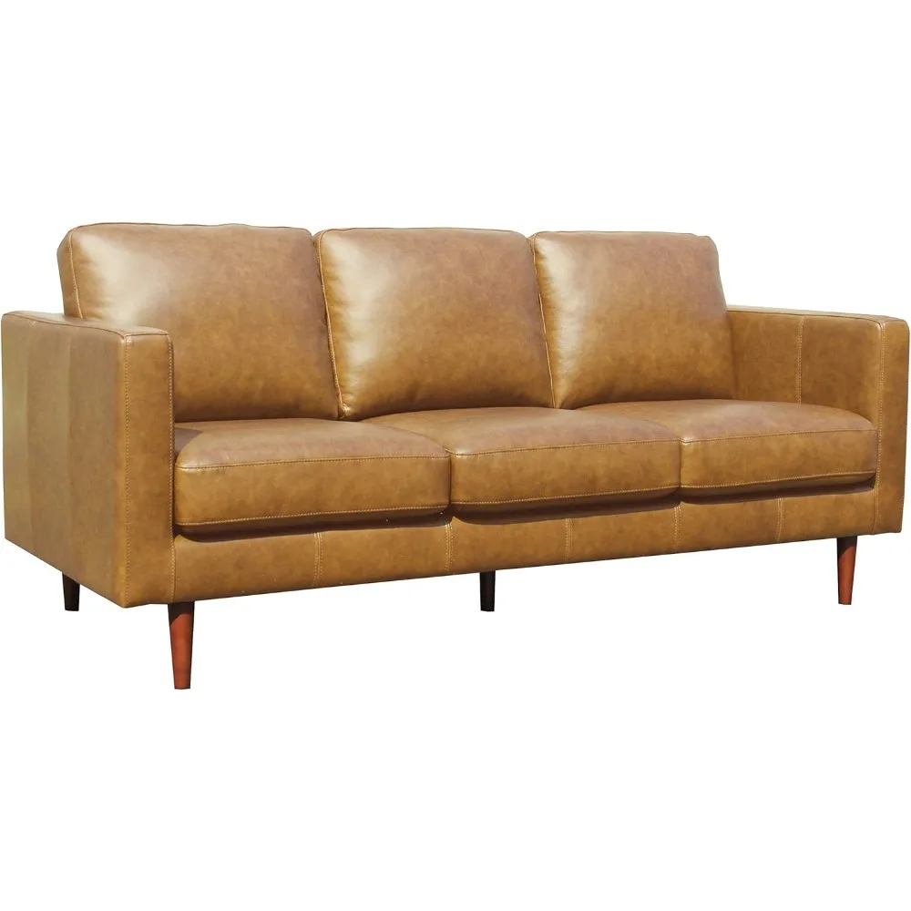 

Amazon Brand - Revolve Modern Sofa Couch, 80"W, Caramel Leather