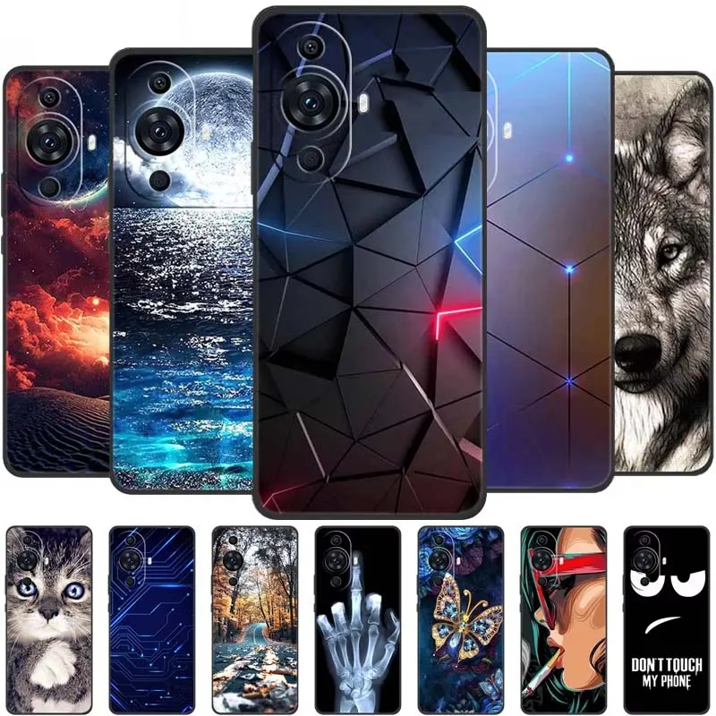 For Huawei Nova 11 Pro Ultra Case Animals TPU Soft Silicone Phone Cases for Huawei Nova11 Ultra Pro Shockproof Wolf Coque Bumper