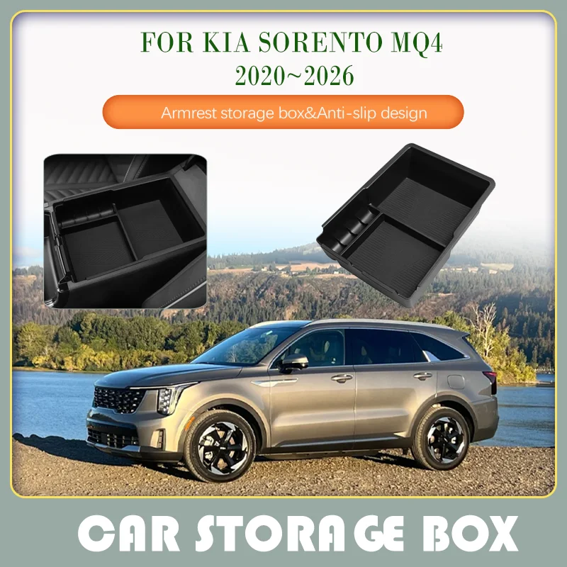 

Car Storage Boxes For Kia Sorento MQ4 2020 2021 2022 2023 2024 2025 2026 Anti-dirty Pads Armrest Cover Interior Auto Accessories