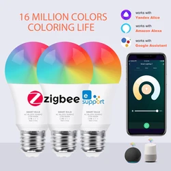 Ewelink-Ampoule LED intelligente Zigbee, lampe connectée 18W, 15W, Alice, Alexa, Google Home, airies de passerelle requis