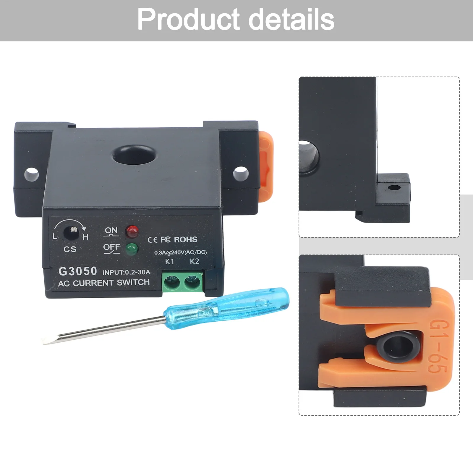 High Accuracy Industrial Sensing Switch 1pc Sensors NC/NO Self-Powered Without Power 0.2-30A Electrical Equipment