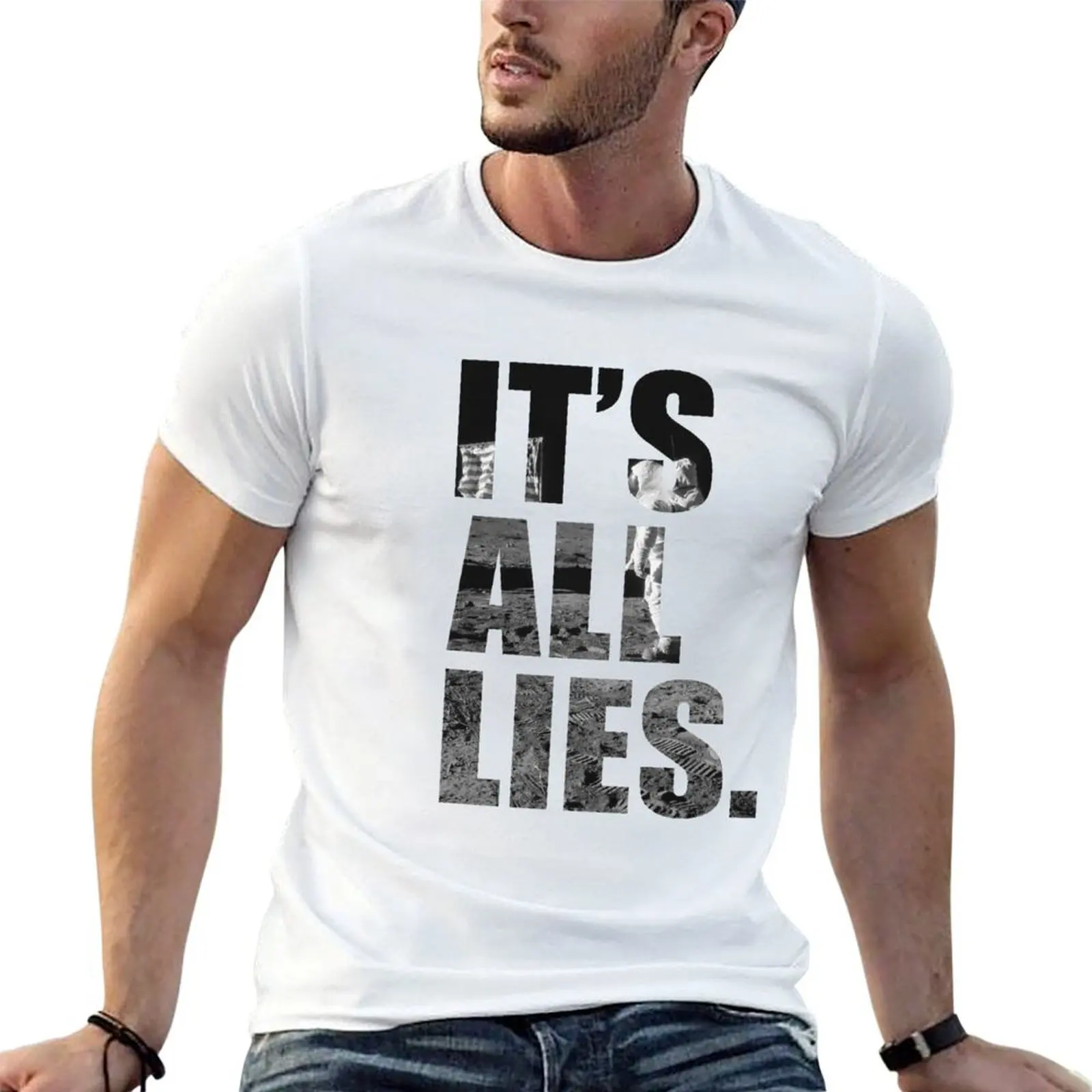 

IT'S ALL LIES T-Shirt cotton t shirt pack t shirt man designer T-Shirt