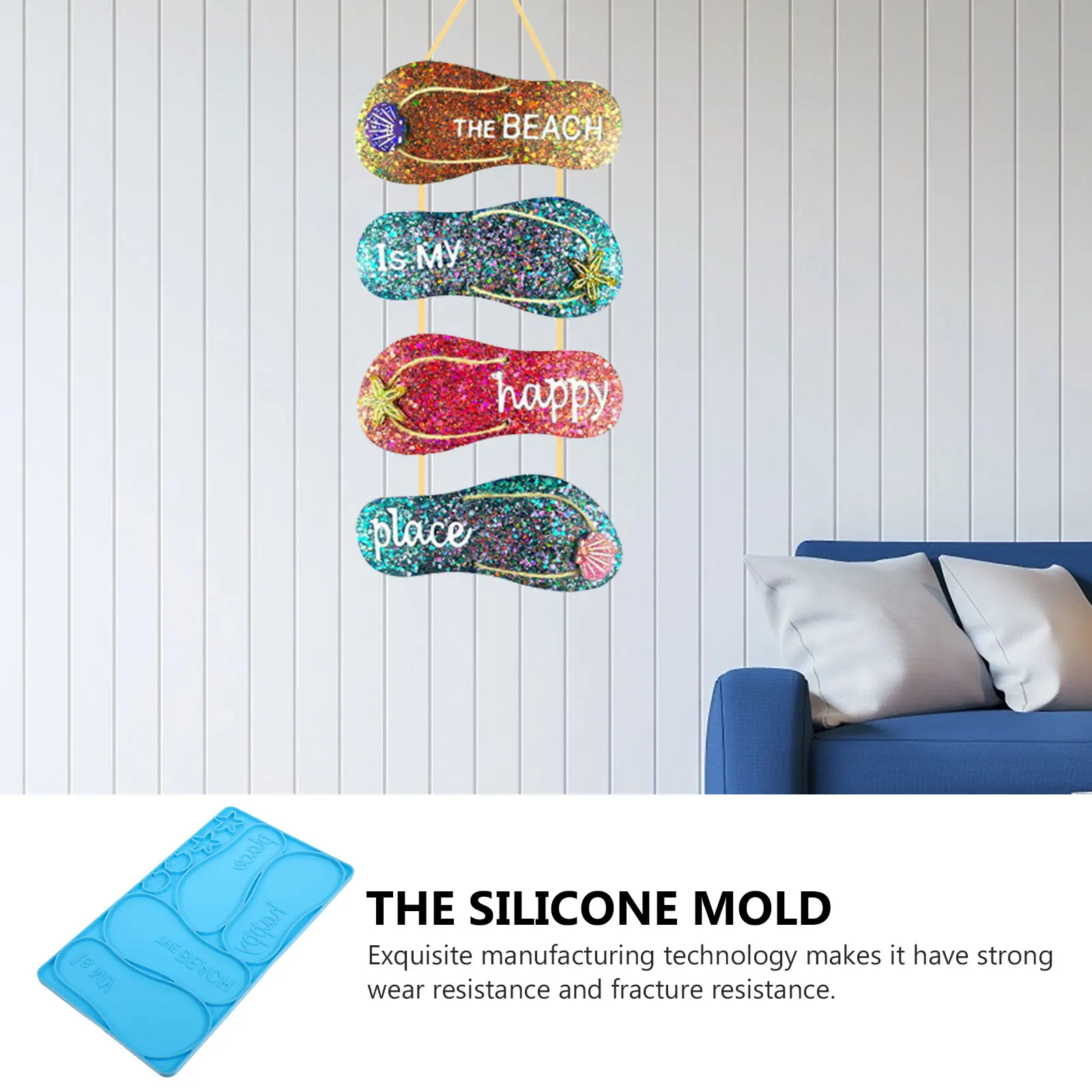 

Slipper Mold Resin Pendant Home Slippers DIY Epoxy Silicone Moulds for Crafting