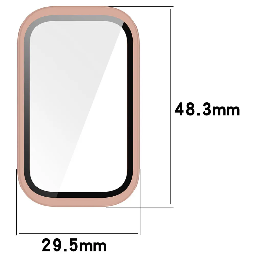 Xiaomi用の強化ガラス携帯電話ケース,画面保護,バンパーシェル,Redmi Band 3, Mi Band 9,アクティブなスマートウォッチバンド