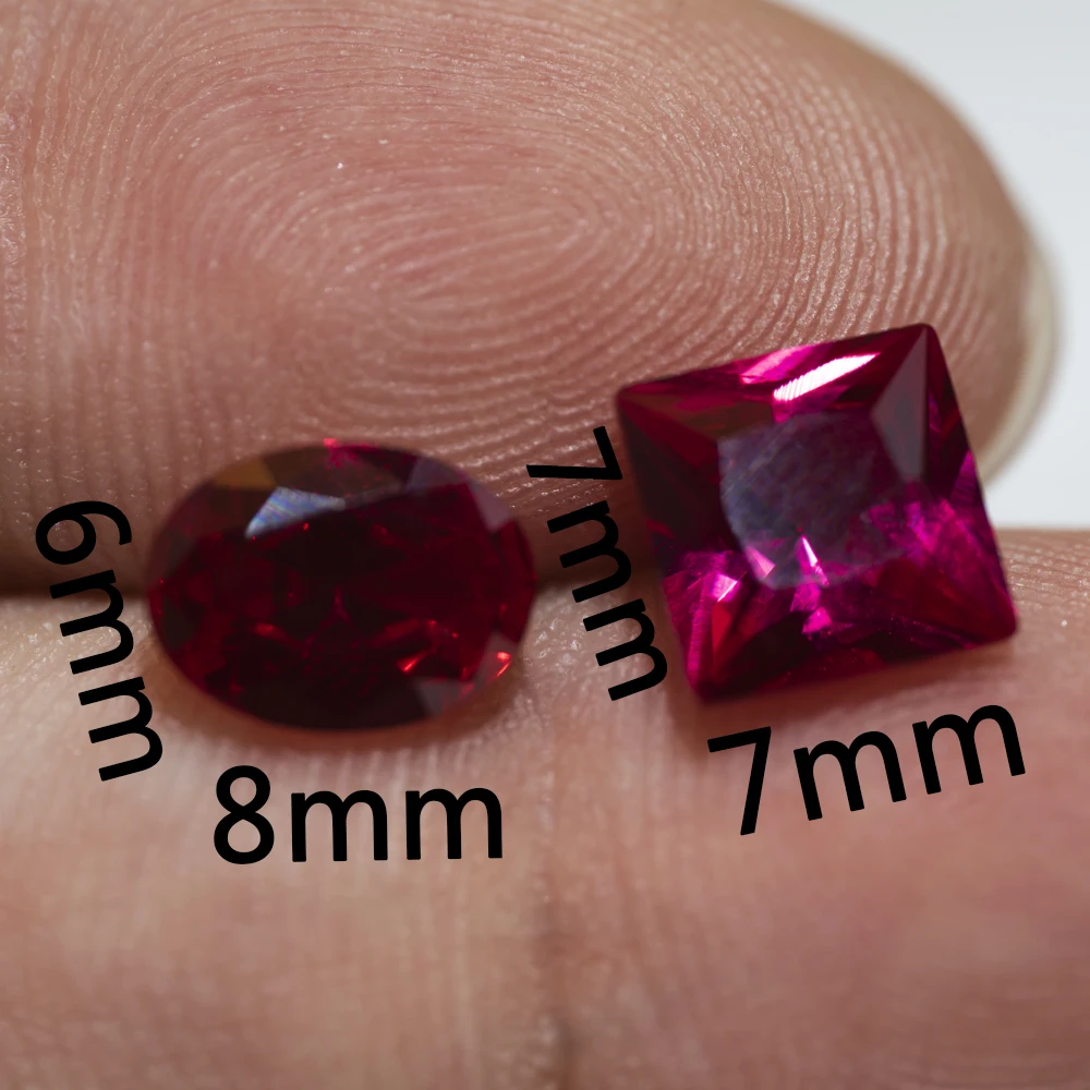 1PCS Wisdom and Guardian Stone 3A Mozambique Ruby Corundum Spinel Various Shapes Mosaic Jewelry Diy Pigeon Blood Red AAA 5-7MM