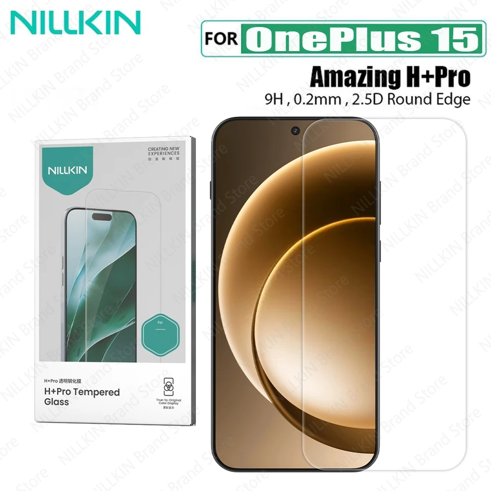 Nillkin For OnePlus 15 Tempered Glass Amazing H+PRO Anti-Explosion Anti-fingerprint 0.2mm 2.5D Screen Protector For One Plus 15