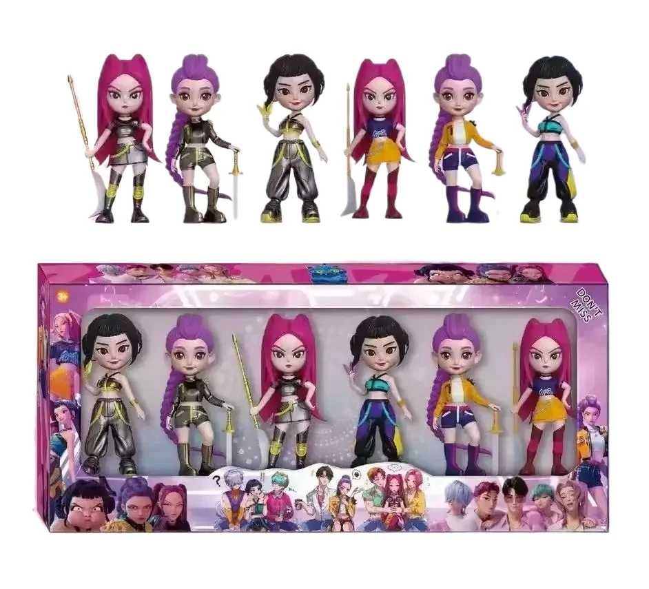 Gorąca Anime Kpop Kolekcja Figurek z Devil Hunter Rumi Zoe Mira, Anime Figurki z Polichlorku Winylu, Ozdoby na Biurko, Prezent na Nowy Rok dla Dzieci