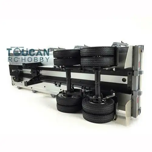 TOUCAN 1/14 DIY 2Axle RC Tractor Flatbed Semi Trailer Truck for Tamiyaya Model TH01024-SMT4