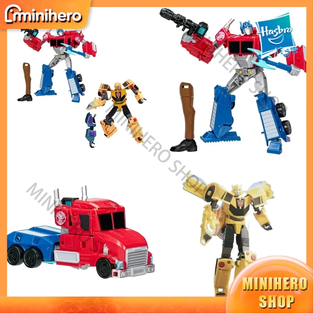 

In Stock Original Hasbro Transformers EarthSpark Bumblebee Momalto Optimus Prime Super Action Figure Articulated Collectible