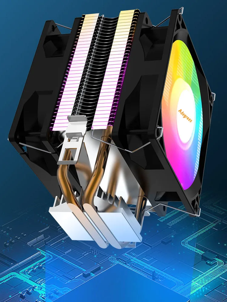 Wentylator chłodzący procesor 3/4Pin PWM Quiet PC Radiator do procesorów Intel LGA 1150 1151 1155 1200 1700 2011 AMD AM3 AM4 90MM — zdjęcie 2