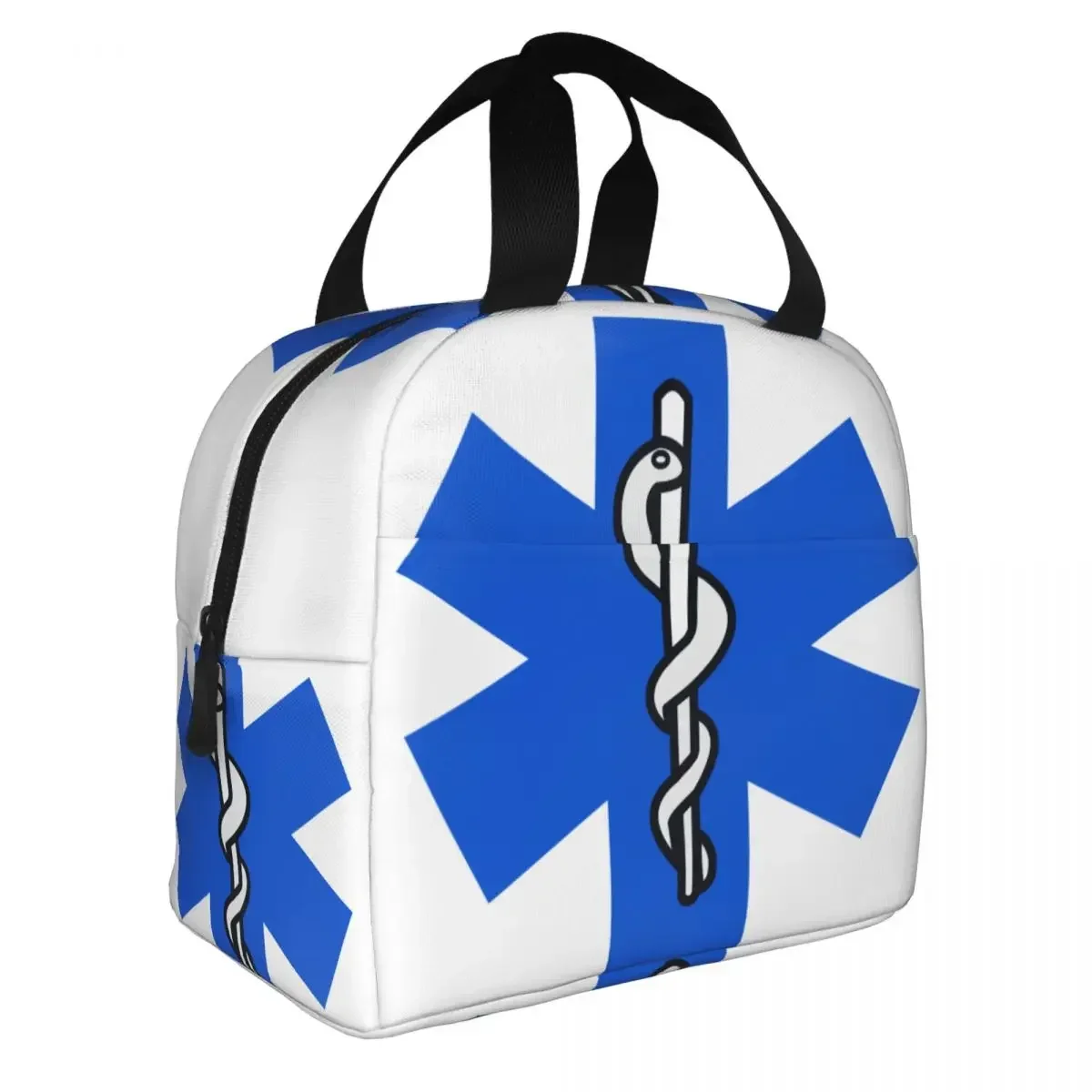 Emt Star Of Life Insulated Lunch Bags Women Paramedic Doctor Ambulance Resuable Thermal Cooler Bento Box Kids School Children