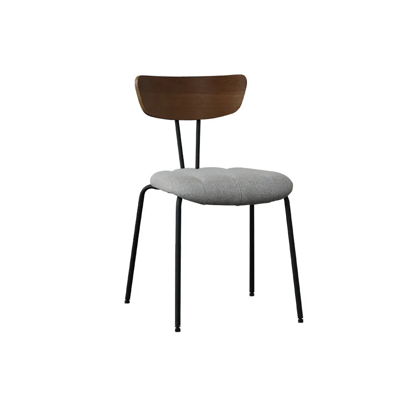 

Nordic dining chair solid wood backrest small household dining room chair