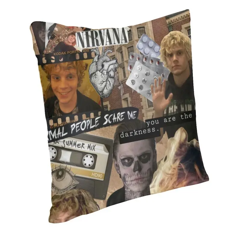 Fashion Evan Peters Throw Pillow Cover Decoration Custom Square Actor Star Movie Cushion Cover 40x40cm Pillowcover Living Room