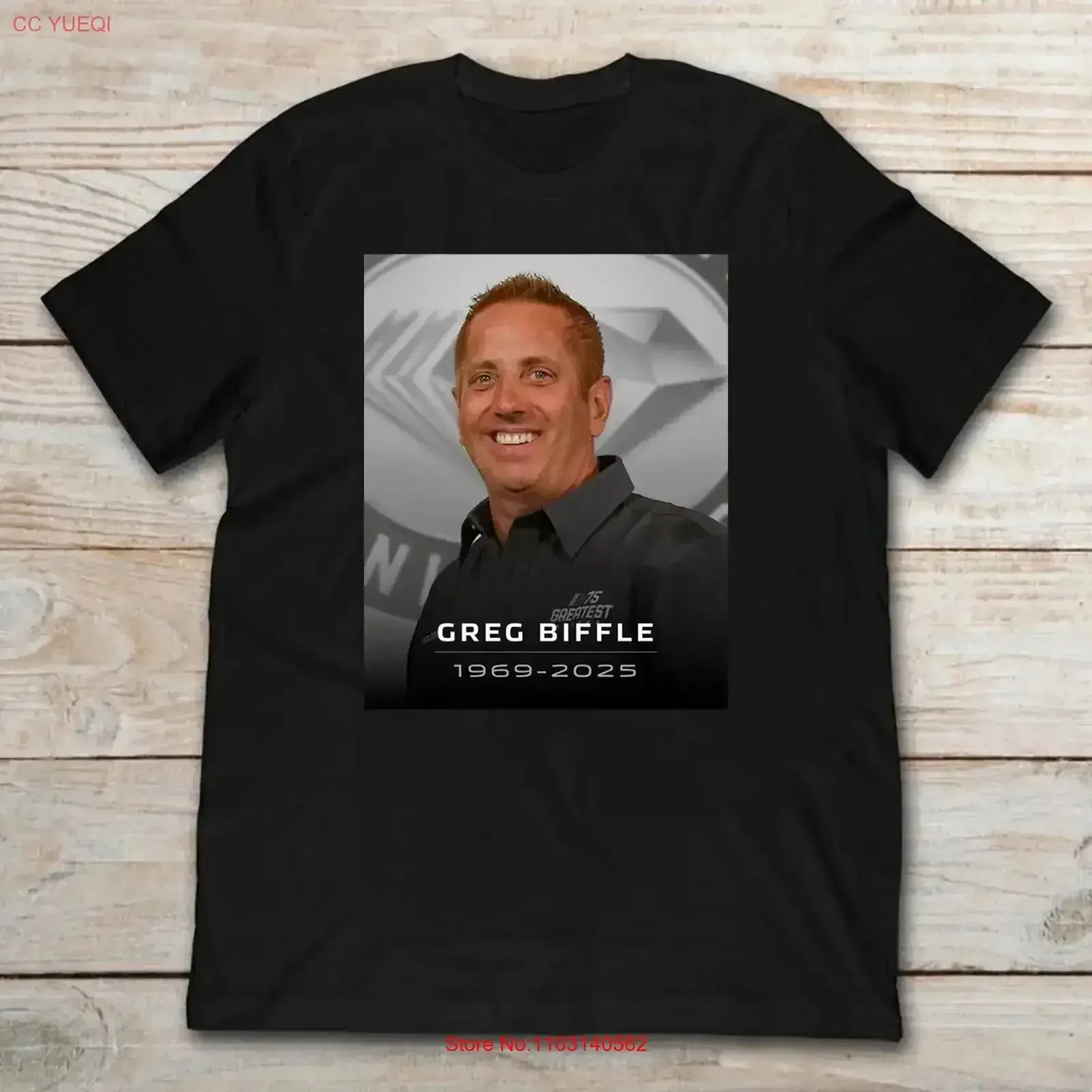 Greg Biffle Double Sided black size S 4XL T Shirt vintage Washed Breathable Soft fashion Casual Stretched streetwear vintage