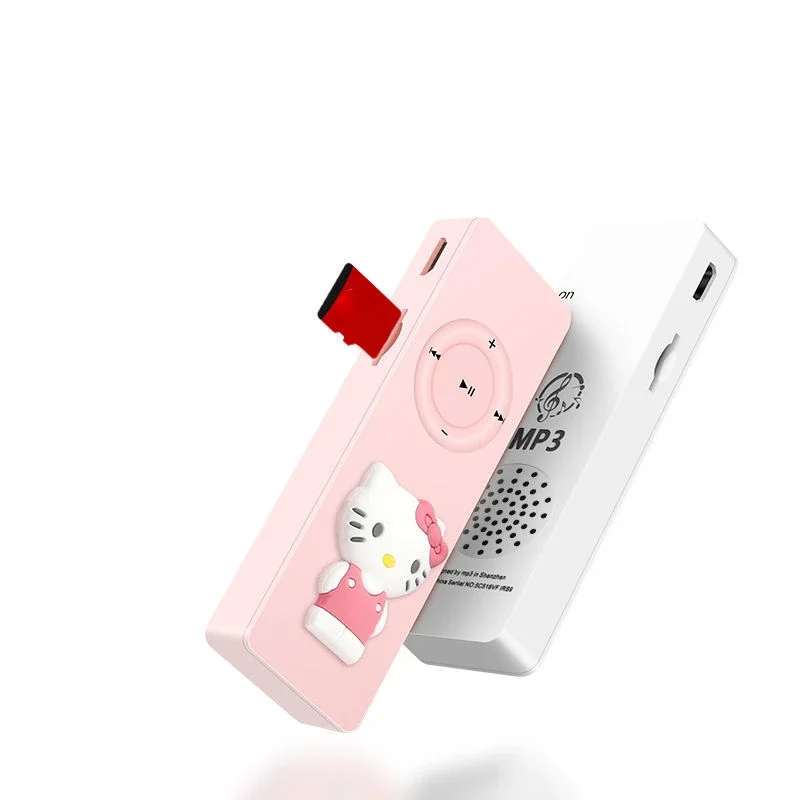 Cute Sanrio Hello Kitty Portable Mp3 Player Mini Mp3 Kawaii Music Players Sports Walkman E-Book Player Hearing Running Exercise