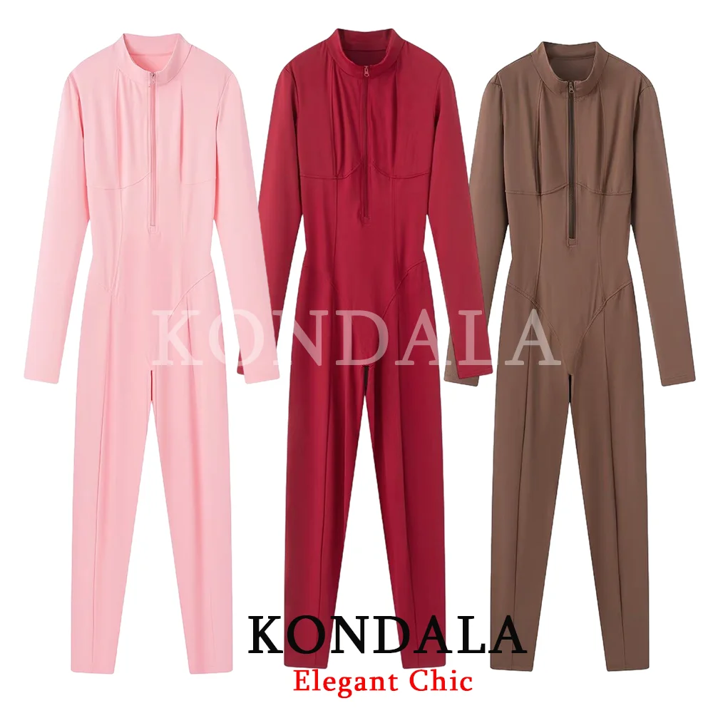 จั๊มสูทออกกำลังกายผู้หญิงทรงสปอร์ตเข้ารูป แขนยาว ยืดหยุ่น กระชับสัดส่วน แฟชั่นใหม่ 2026 ฤดูใบไม้ผลิ ฤดูใบไม้ร่วง จั๊มสูทฟิตเนสสำหรับผู้หญิง