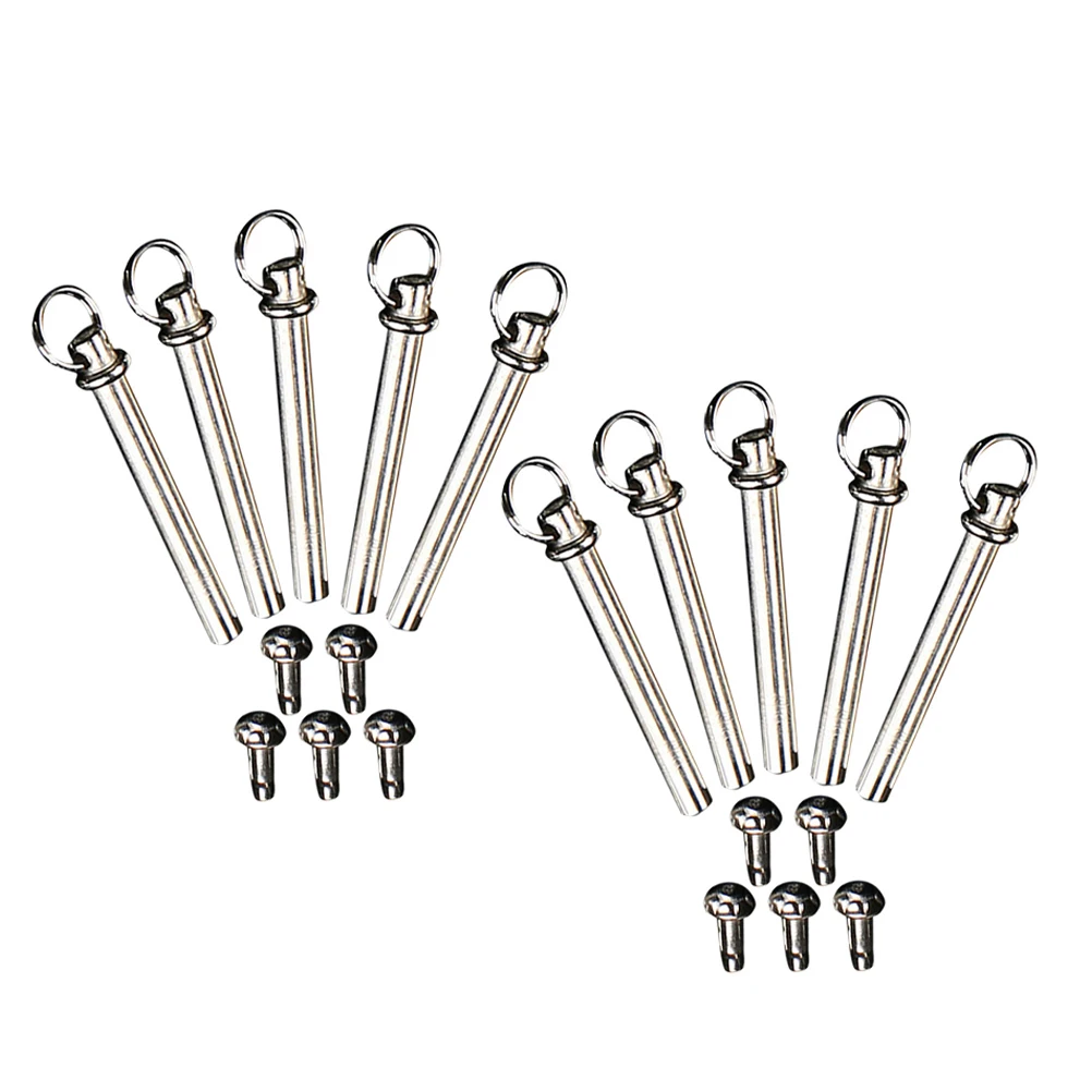 10 set kit di riparazione dado chiodo rivetto ventola pieghevole accessori per albero ventola manuale di fissaggio di ricambio in acciaio inossidabile argento