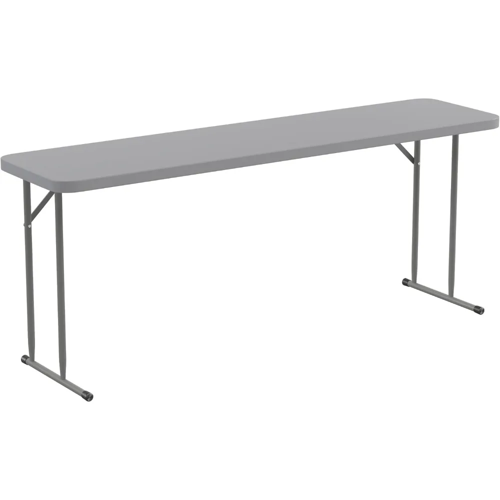 Kathryn 6-Foot Gray Plastic Folding Training Table, Grey