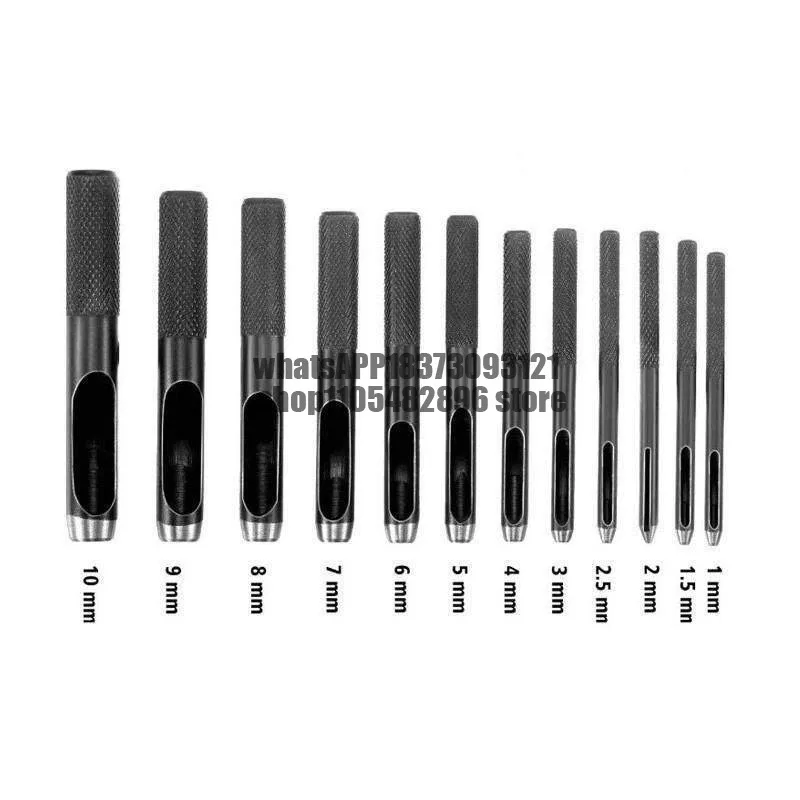 Professional belt , black high carbon steel, air eye punch, shiitake mushroom punching tool, round steel punching leather.