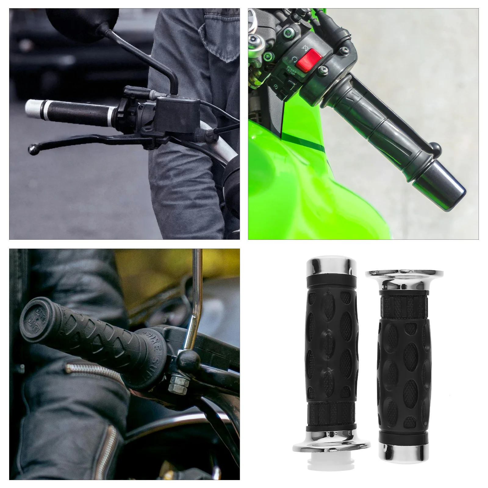 

2Pcs Handlebar Grips for Motorcycle Stable Ergonomic Design Easy Install No Tools Needed Motorcycle Grip Replacement