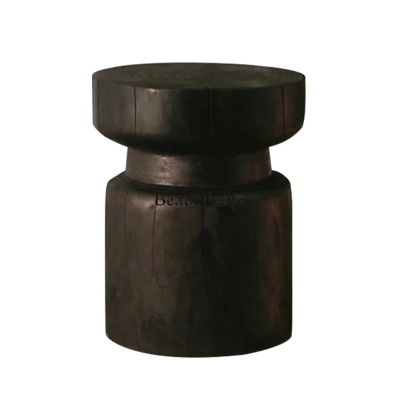 

-*Nordic sofa corner a few wooden piers coffee table surprise quiet wind ornament B & B creative wooden pile stool