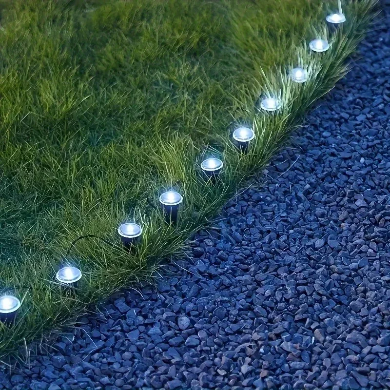 15-30Pack Outdoor Solar Path Light with 8 Switchable Lighting Modes IP54 for Outdoor Garden Fairy Light Landscape Lighting Decor