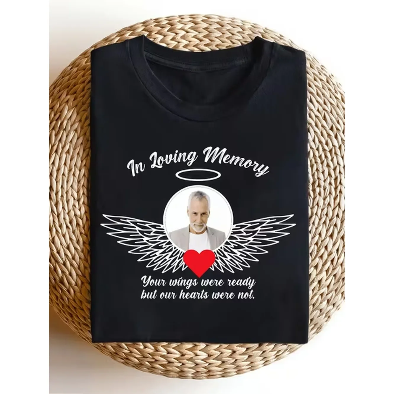 Personalized Memorial Shirt Custom Shirt Shirt In Memory Shirt Remembrance Shirt Custom Photo Shirt Last Photo 100 Cotton T Shirt