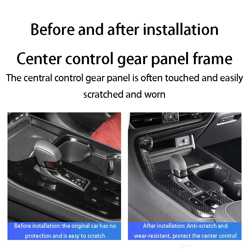 Car Central Control Shift Panel FOR 2022 Lexus NX250 NX350 nx350h nx450h ABS Rear Anti-Kick Panel Frame Interior Trim