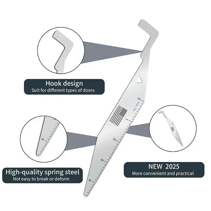 Multi-Purpose Lever Tool Stainless Steel Durable Locksmith Tool Mini Portable Pry Bar Hand Tool for Firefighter/Police