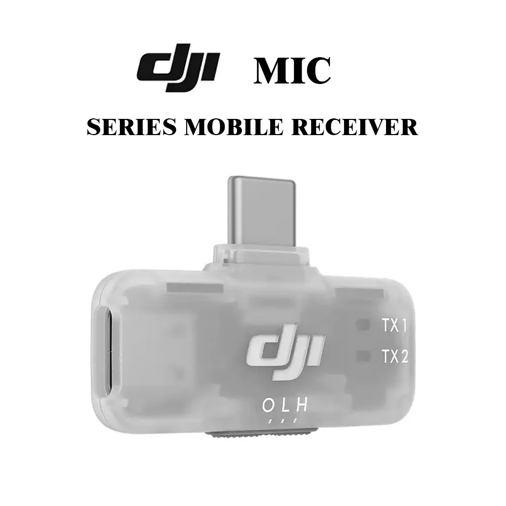 

DJI Mic Wireless Receiver for Phone - Plug & Play, Noise Canc, Mobile Rec NEW