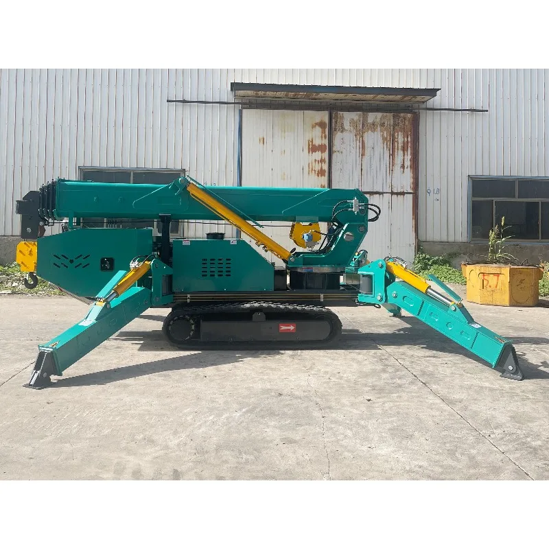 CE Certified 3 Ton Mini Spider Crane Remote Controlled Hydraulic Hoist For Limited Space Residential Building Sites