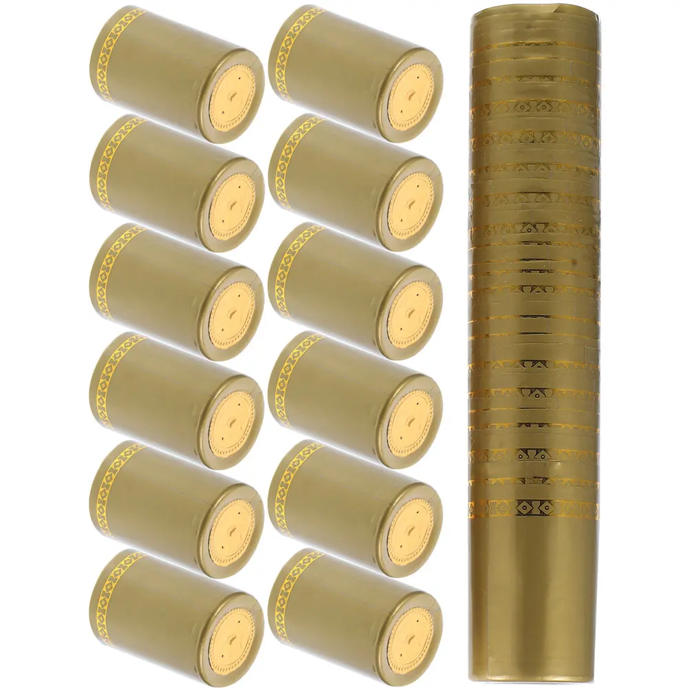 

150Pcs Red Wine Bottle Heat Shrink PVC Capsules Leak Proof Wine Seals for Home Bar Restaurant Bottle Wrap