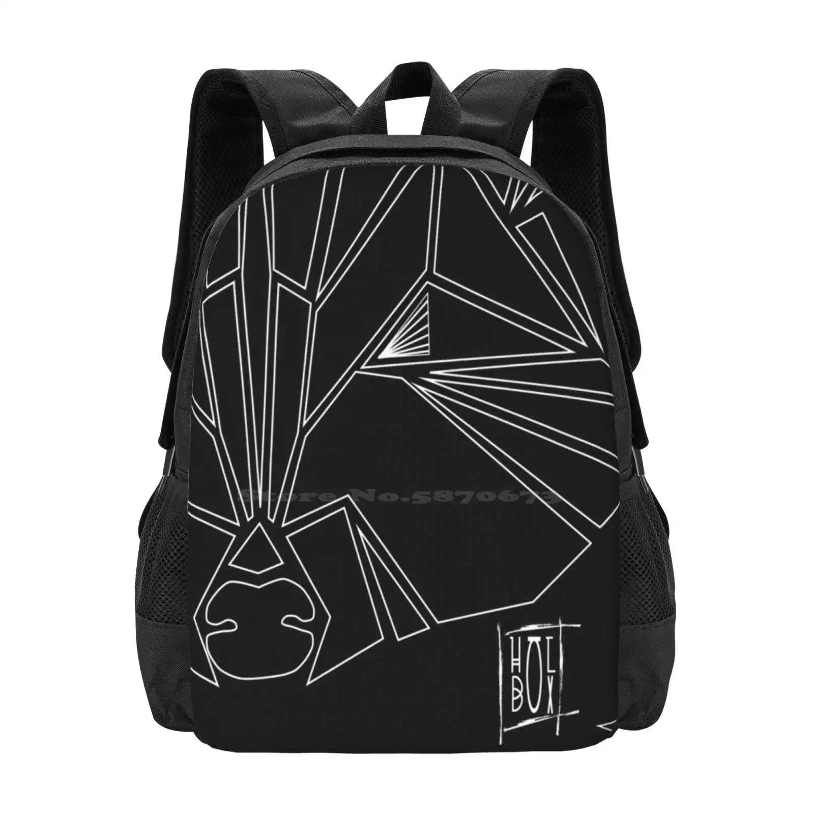 Raccoon Neighbor Hot Sale Schoolbag Backpack Fashion Bags Holbox Wildlife Neighbors Raccoon Nature Vector Fractal Animals