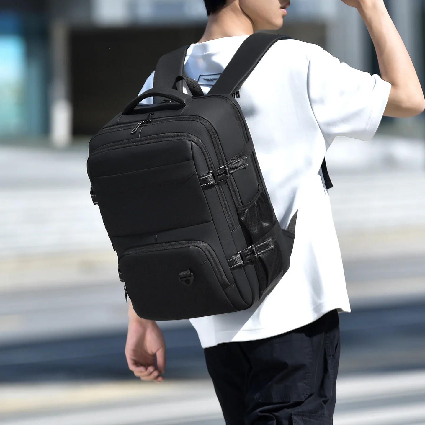Premium Business Backpack Men Water Resistant Large Capacity Multifunctional Laptop Travel Commuter Daypack Rucksack