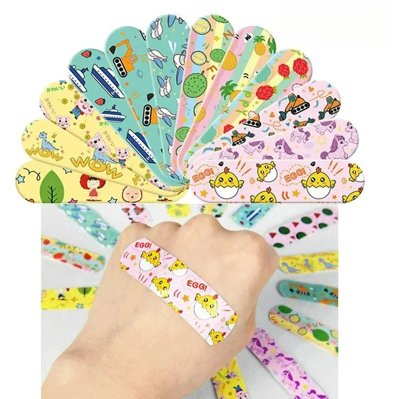 30/50/80/100pcs Cartoon Pattern Waterproof Hemostasis Band Aid Stickers for Kids Adhesive Bandage Wound Plaster First Aid