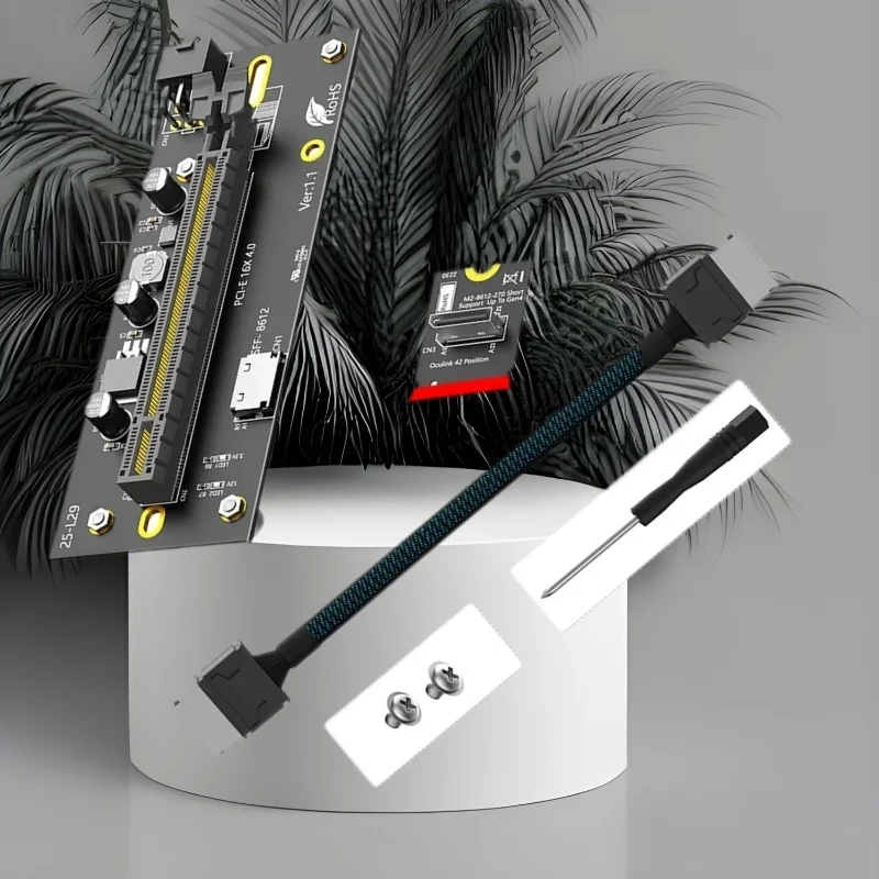 

НОВЫЙ NVME — PCIE Riser PCIE4.0 16-кратный слот ATX 6-контактный разъем питания 6-контактный источник питания M.2 — PCI Express для внешней видеокарты