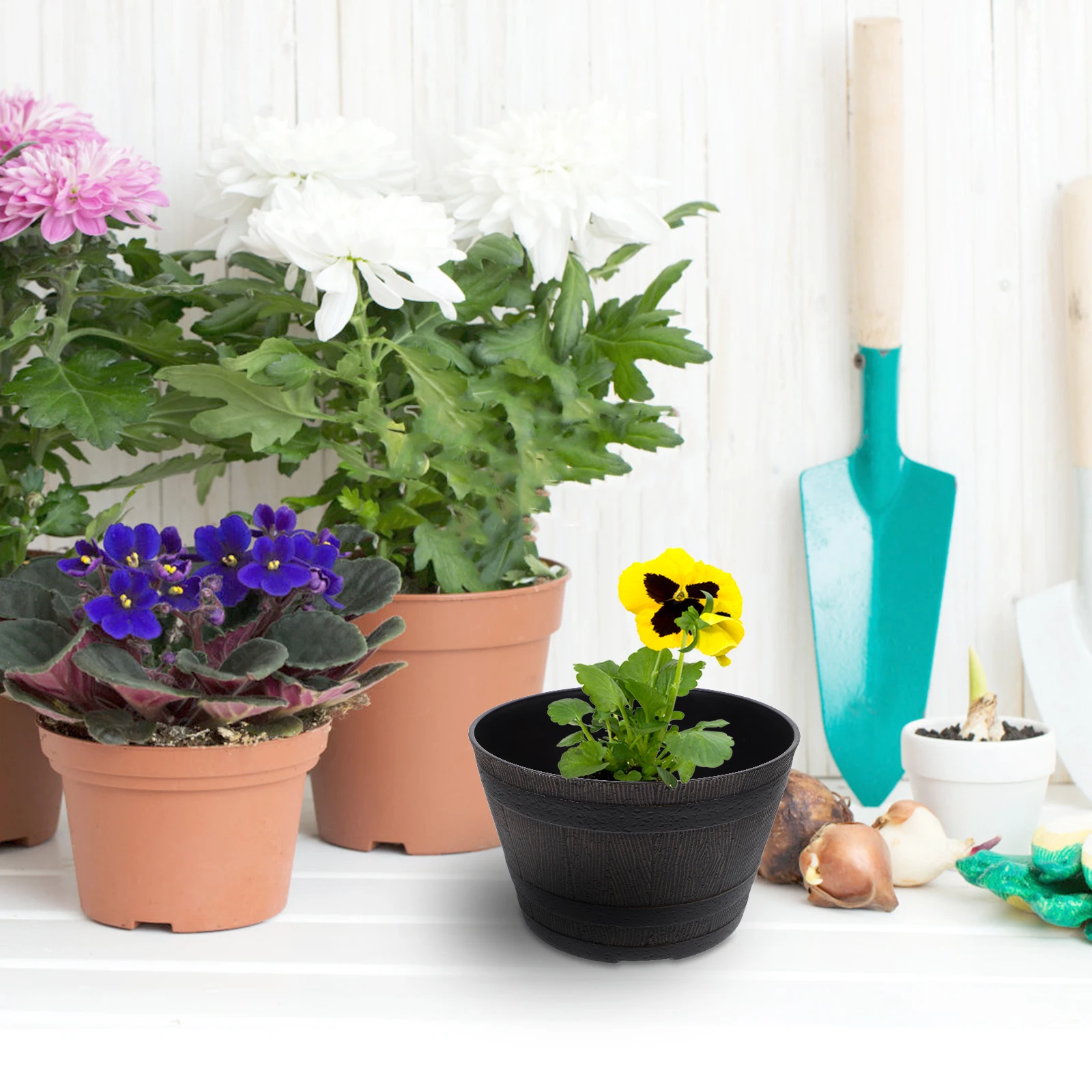 

Tree Pot Outdoor Flower Tray Plant Pots Indoor Decorative Flowerpot for Plants