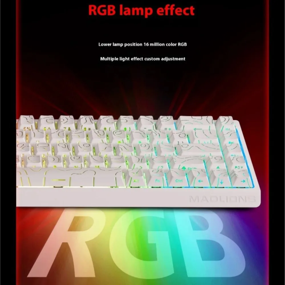 MADLIONS MAD 68 Pro Gaming Magnetic Switch Keyboard Wired Key Web Drive Custom 8K 61/68 Return RT Adjustable Keystroke Hot Swap