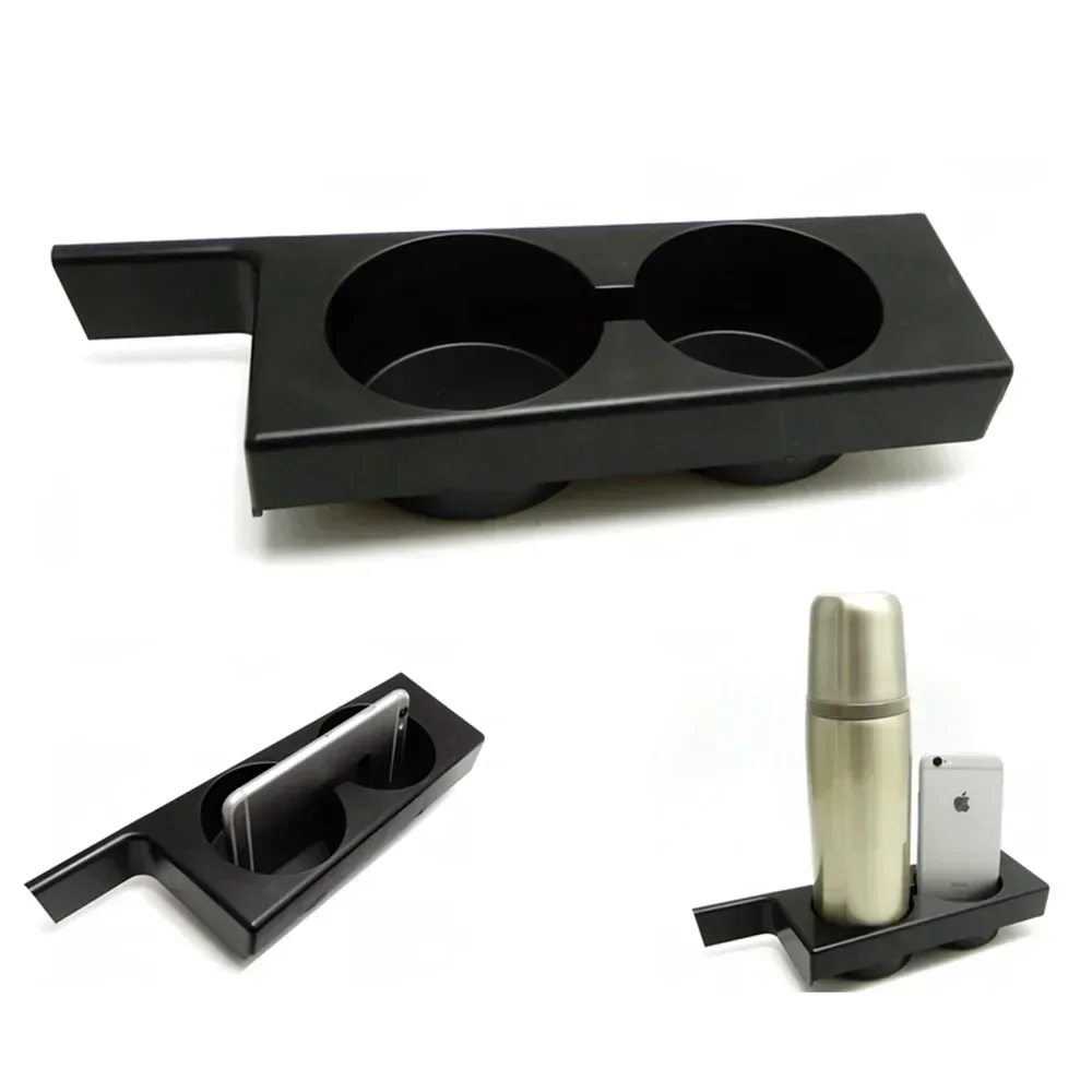 Black Front Car Cup Holder Car Drink Holder Car Accessories for BMW E39 5-Series 1997-2003 Plastic Black Portable Cup Holder