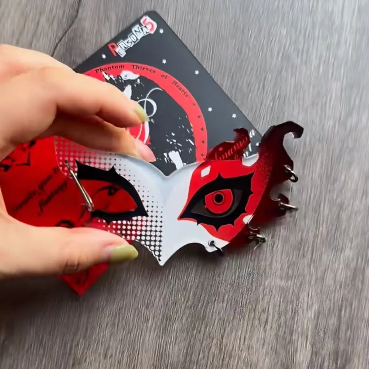 Amamiya Ren أنيمي المفاتيح المرأة قناع سلسلة مفاتيح مصنوعة من الأكريليك رجل تسلق الجبال مشبك مفتاح قلادة عصابة اكسسوارات صديق هدية #1