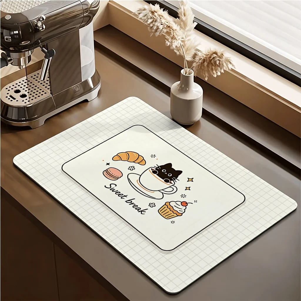 Elegant Red Sparkle Bokeh Dish Drying Mat Ultra Absorbent Kitchen Countertop Mat Festive Floral Tableware Protector Pad