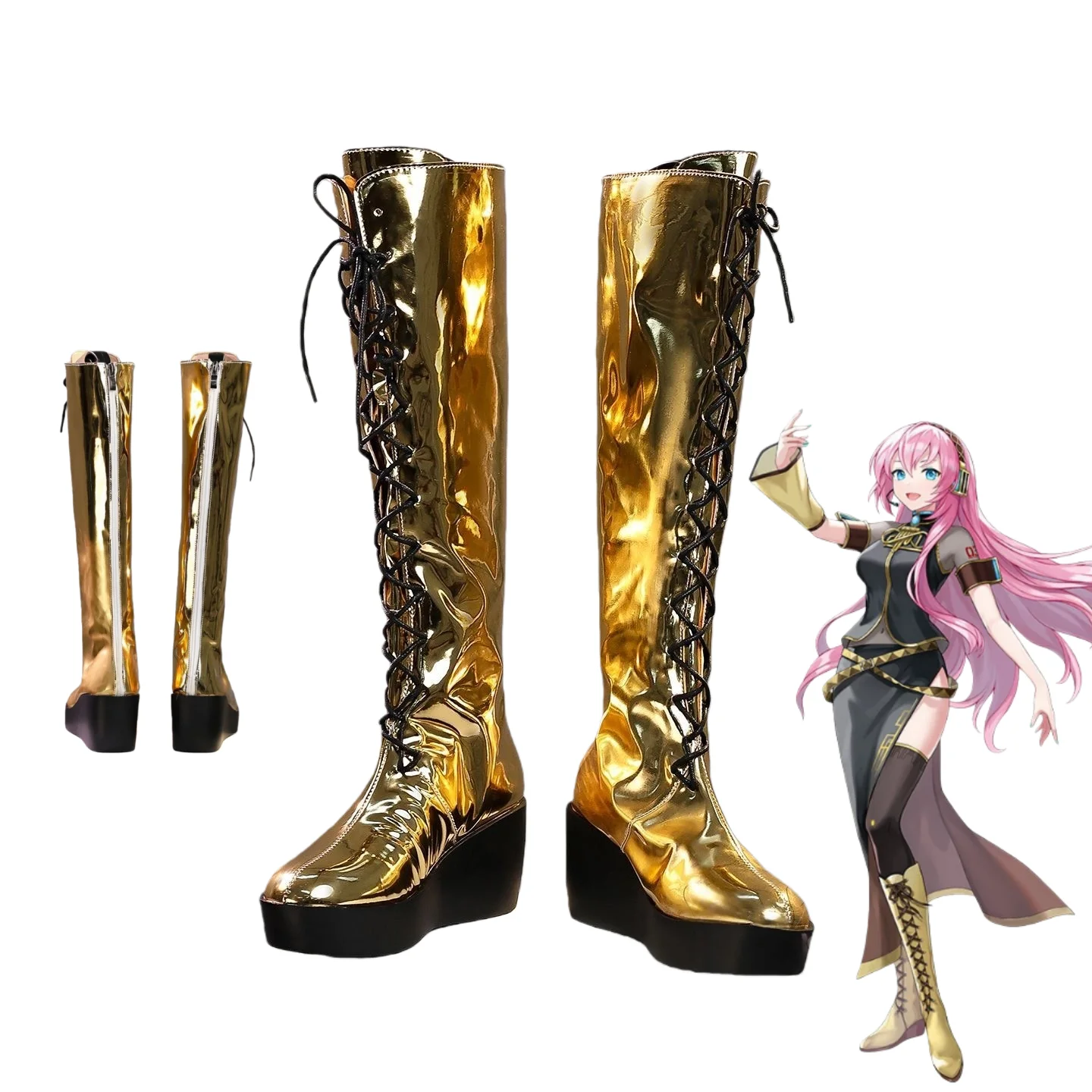 Buty Megurine Cosplay Anime Luka Akcesoria do Kostiumu Rekwizyty Halloween dla Kobiet i Mężczyzn